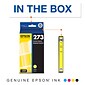 Epson T273 Yellow Ink Cartridge, Standard (T273420-S)