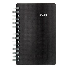 2024 Brownline DuraFlex 5 x 8 Daily & Monthly Planner, Black (CB634V.BLK)