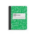 Staples® Composition Notebooks, 7.5 x 9.75, Graph Ruled, 80 Sheets, Green/White (ST55068C)