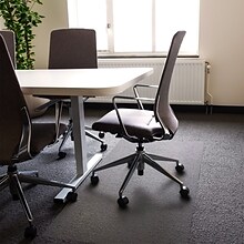 Floortex Advantagemat 48 x 79 Rectangular Chair Mat for Carpets up to 1/4, Vinyl (1120025EV)