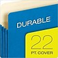 Globe-Weis® Colored File Pockets; Legal Size, 3-1/2" Expansion, Blue
