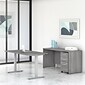 Bush Business Furniture Studio C 60"W Credenza Desk, Platinum Gray (SCD360PG)