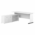 Bush Business Furniture Studio A 72 L-Shaped Gaming Desk with Storage, White (STA012WH)