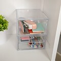 Martha Stewart Brody Plastic Stackable Office Desktop Organizer, Clear, 2/Set (BEPB33152CLR)