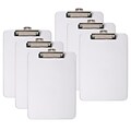 Charles Leonard Plastic Clipboard, Letter Size, Clear, 6 Pack (CHL89710-6)