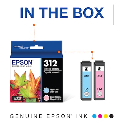 Epson 312 Cyan/Magenta/Yellow Standard Yield Ink Cartridge (T312923-S)