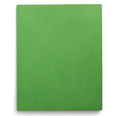 Staples Smooth 2-Pocket Paper Folder, Green, 25/Box (50753/27533-CC)