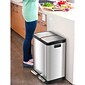 iTouchless SoftStep Stainless Steel Step Trash Can and Recycle Bin with Odor Filter, 16 Gal., Silver (PC60RSS)