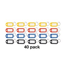 Advantus 1-Key Tags, Assorted Colors, 40/Pack