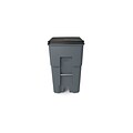 Rubbermaid Brute Metal Outdoor Trash Can, 95 Gallon, Gray (FG9W2200GRAY)