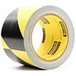 3M Striped Safety Tape, 2" x 36 yds., Black/Yellow (5702)