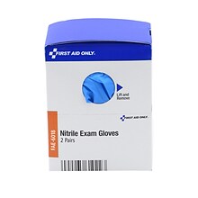 First Aid Only SmartCompliance Refill Powder Free Nitrile Exam Gloves, Latex Free, Large, 4/Box (FAE