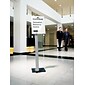 Durable Info Sign Duo Floor Stand, Tabloid-Size Inserts, 15"x44-1/2", Clear