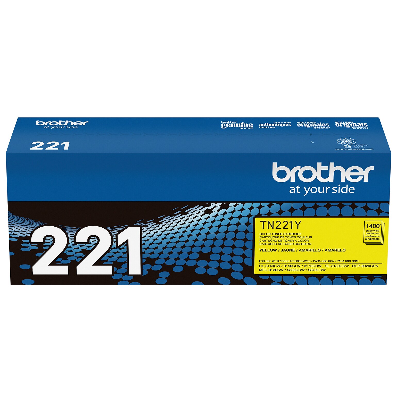 Brother TN-221 Yellow Standard Yield Toner Cartridge   (TN221Y)