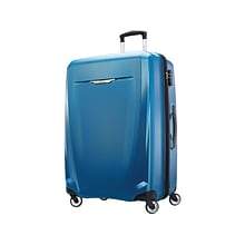 Samsonite Winfield 3 DLX Polycarbonate 4-Wheel Spinner Luggage, Blue/Navy (120754-1112)