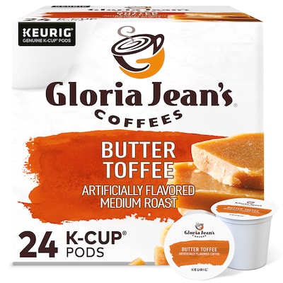Gloria Jeans Butter Toffee Coffee Keurig® K-Cup® Pods, Medium Roast, 24/Box (60051-012)
