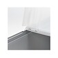Iris Plastic File Box with Split Lid, Letter Size, Gray/Translucent White (500228)
