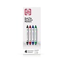 TRU RED™ Tank Dry Erase Markers, Twin Tip, Assorted, 4/Pack (TR61439/TR57838)