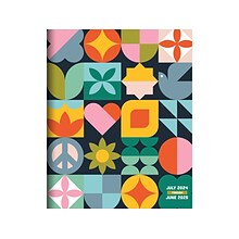 2024-2025 TF Publishing Scandinavian Symbols 6.5 x 8 Academic Monthly Planner, Paperboard Cover, M