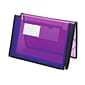 Smead Heavy Duty Poly Expanding Wallet, 2-1/4" Expansion, Flap & Elastic Cord Closure, Letter, Purple (71952)