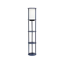 Simple Designs 62.5 Matte Navy Floor Lamp with Cylindrical Shade (LF2010-NAV)