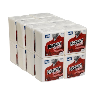 Brawny Professional A400 Cellulose Wipers, White, 800/Carton (29215)