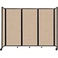 Versare The Room Divider 360 Freestanding Folding Portable Partition, 82"H x 102"W, Beige Fabric (1182301)