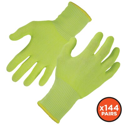 Ergodyne ProFlex 7040 Seamless Knit Cut Resistant Gloves, Food Safe, ANSI A4, Lime, Small, 144 Pairs