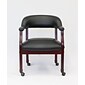 Boss Office Products Captain's Guest Armchair; With Casters, Black