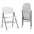 Flash Furniture HERCULES Series Plastic Folding Chair, White, 2/Pack (2DADYCD70WH)