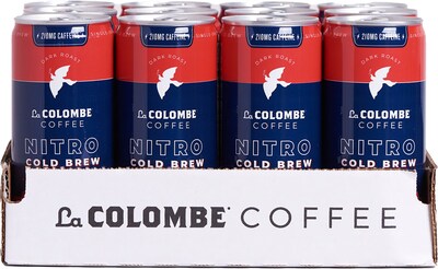 La Colombe Nitro Extra Bold Caffeinated Cold Brew Coffee, Dark Roast, 9 fl. oz., 12/Carton (PPPURC1232)