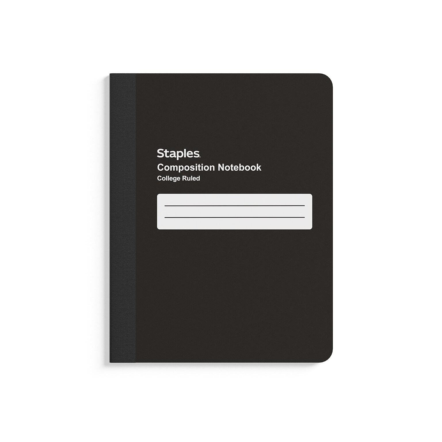Staples Composition Notebook, 7.5 x 9.75, College Ruled, 80 Sheets, Black, 4/Pack (ST58293)