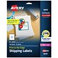 Avery Print-to-the-Edge Color Laser Shipping Labels, 3" x 3-3/4", White, 6 Labels/Sheet, 25 Sheets/Pack  (6874)