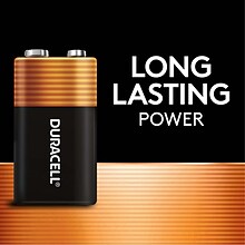 Duracell Coppertop 9V Alkaline Batteries, 4/Pack (MN16RT4Z)