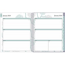 2024 Blue Sky Rue Du Flore 8.5 x 11 Weekly & Monthly Planner, Blue/Purple (101602-24)