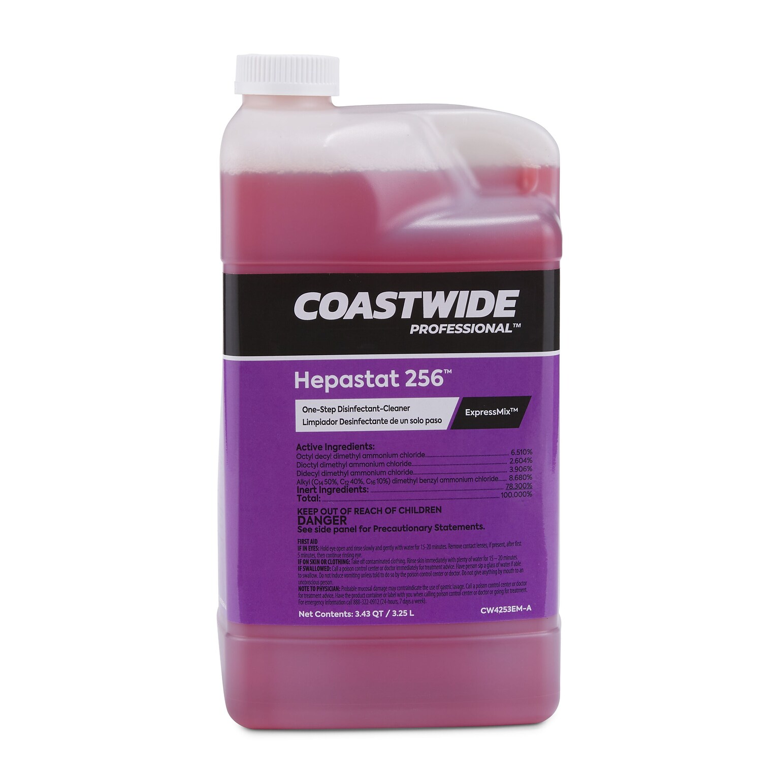 Coastwide Professional™ Disinfectant Hepastat 256 Concentrate for ExpressMix, 3.25L, 2/Pack (CW4253EM-A)