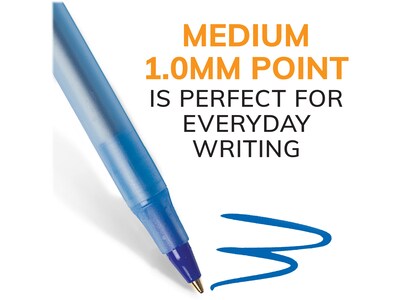 BIC Round Stic Xtra Life Ballpoint Pen, Medium Point, Blue Ink, 500/Pack (GSM500E-BLU)