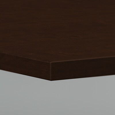 Bush Business Furniture 120W x 48D Boat Shaped Conference Table with Wood Base, Mocha Cherry (99TB12048MRK)