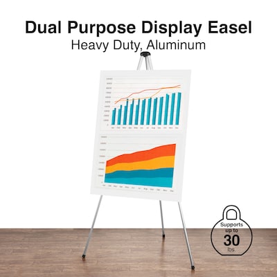 Quill Brand® HD Flipchart/Easel, Aluminum (28221US/50450US)