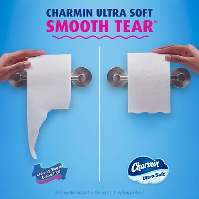 Charmin Ultra Soft Mega Toilet Paper, 2-Ply, White, 224 Sheets/Roll, 12 Rolls/Pack (61789)