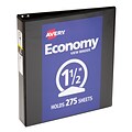 Avery 1 1/2 3-Ring View Binders, Black (5725)