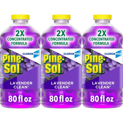 Pine-Sol Multi-Surface Cleaner/Degreaser, Lavender Clean Scent, 80 Fl. Oz. 3/Carton (60608CT)