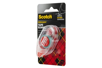 Scotch® Double Sided Adhesive Tape Runner, Transparent, .27 in x 8.7 yds, 1/Pack (6061)