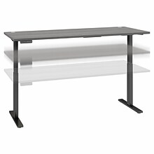 Bush Business Furniture Move 60 Series 72W Electric Height Adjustable Standing Desk, Platinum Gray/