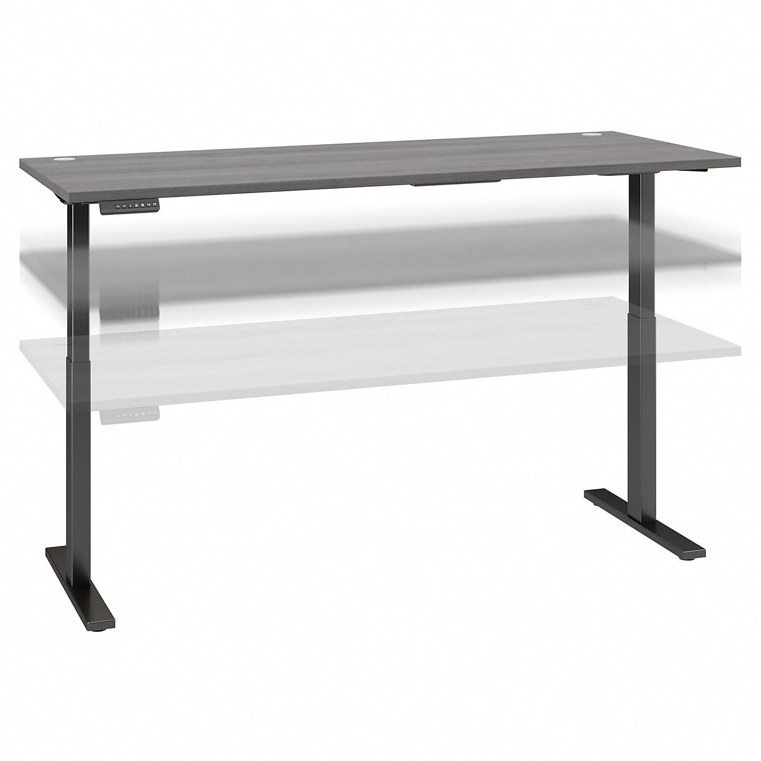 Bush Business Furniture Move 60 Series 72W Electric Height Adjustable Standing Desk, Platinum Gray/Black (M6S7230PGBK)