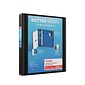 Staples® Better 1-1/2" 3 Ring View Binder with D-Rings, Black (24059)