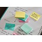 Post-it Recycled Notes, 1 3/8" x 1 7/8", Canary Collection, 100 Sheet/Pad, 12 Pads/Pack (653RPYW)