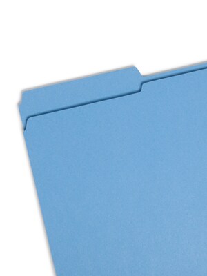 Smead File Folder, Reinforced 1/3-Cut Tab, Legal Size, Blue, 100 per Box (17034)