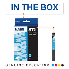 Epson T812 Cyan Standard Yield Ink Cartridge   (T812220-S)