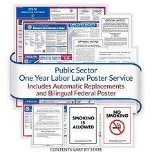 ComplyRight Federal (Bilingual), State & Public Sector (English) Labor Law 1-Year Poster Service, No